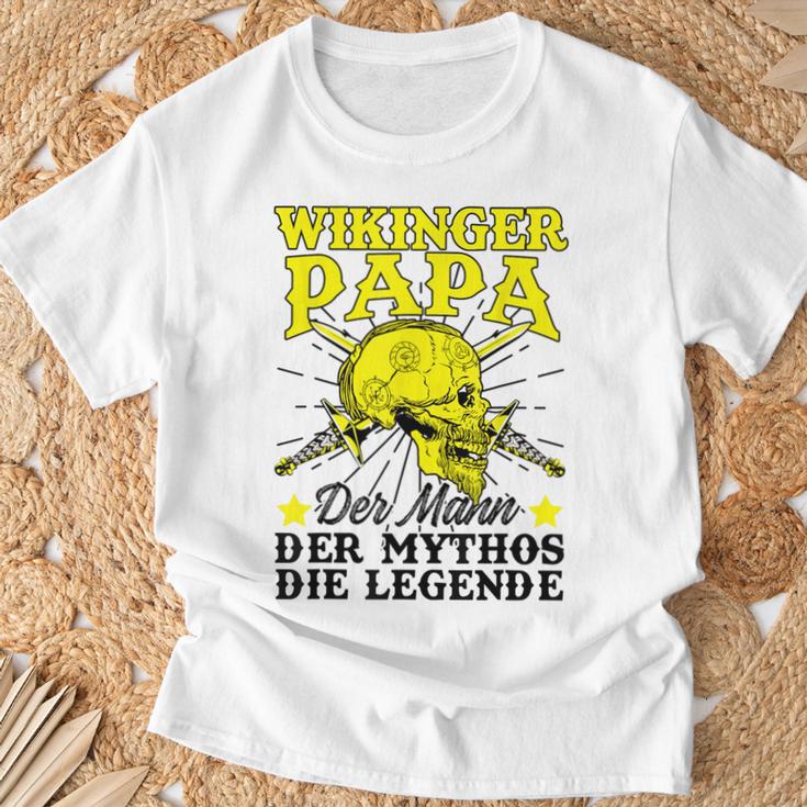 Herren Wikinger Papaateratertag Mann Mythos Legendeiking T-Shirt Geschenke für alte Männer