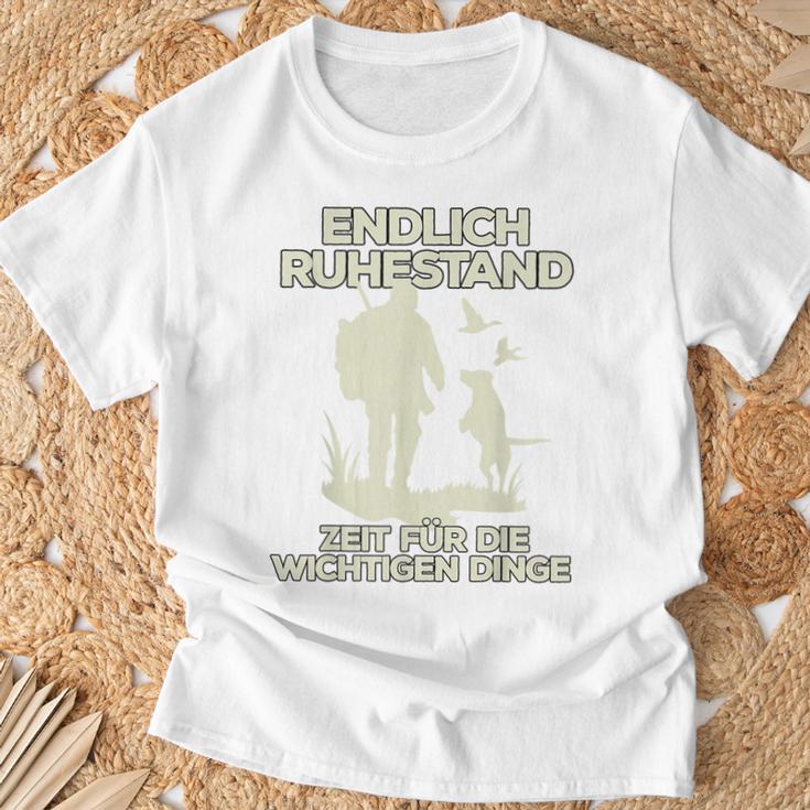 Hobbyjäger Ruhestand T-Shirt, Zeit fürs Jagen Grün Geschenke für alte Männer