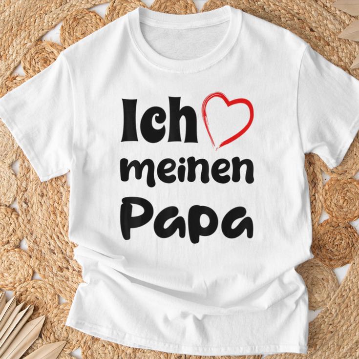 Ich Liebe Meinen Papa Trag Es Zumatertag T-Shirt Geschenke für alte Männer