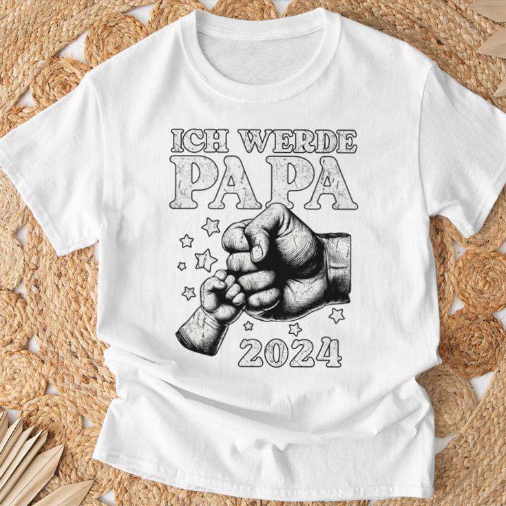 Ich Werde Papa 2024 Baby Ankündigung Papa 2024 T-Shirt Geschenke für alte Männer