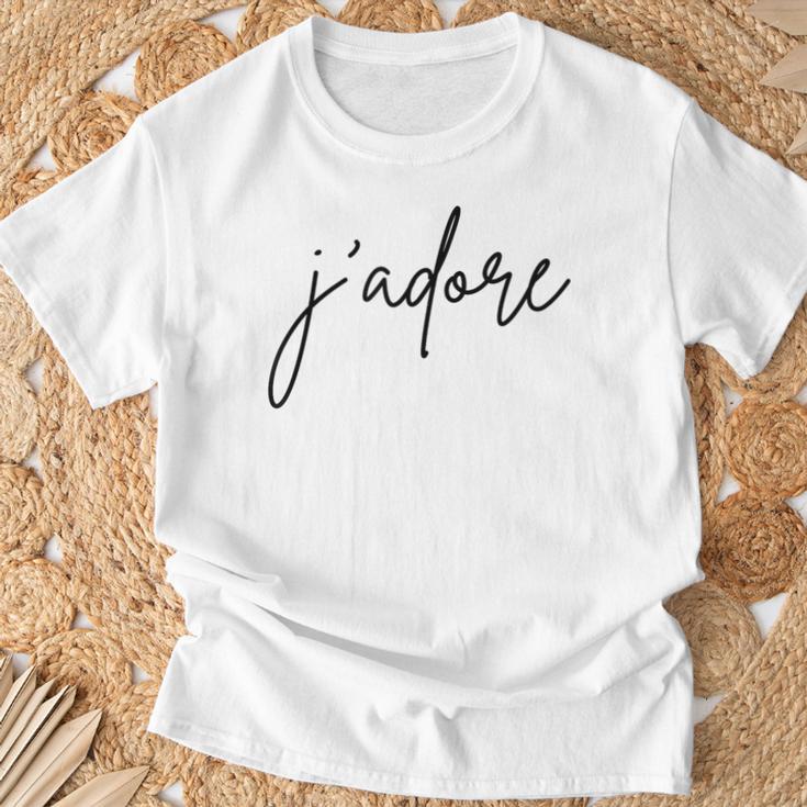 J'adore French Words T-Shirt Gifts for Old Men