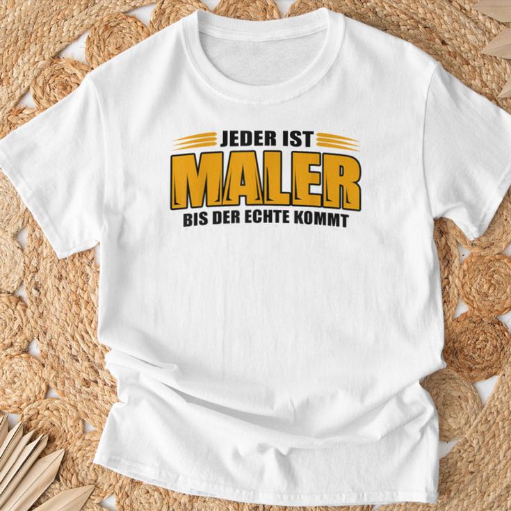 Jeder Ist Maler Bis Der Echte Kommt T-Shirt Geschenke für alte Männer