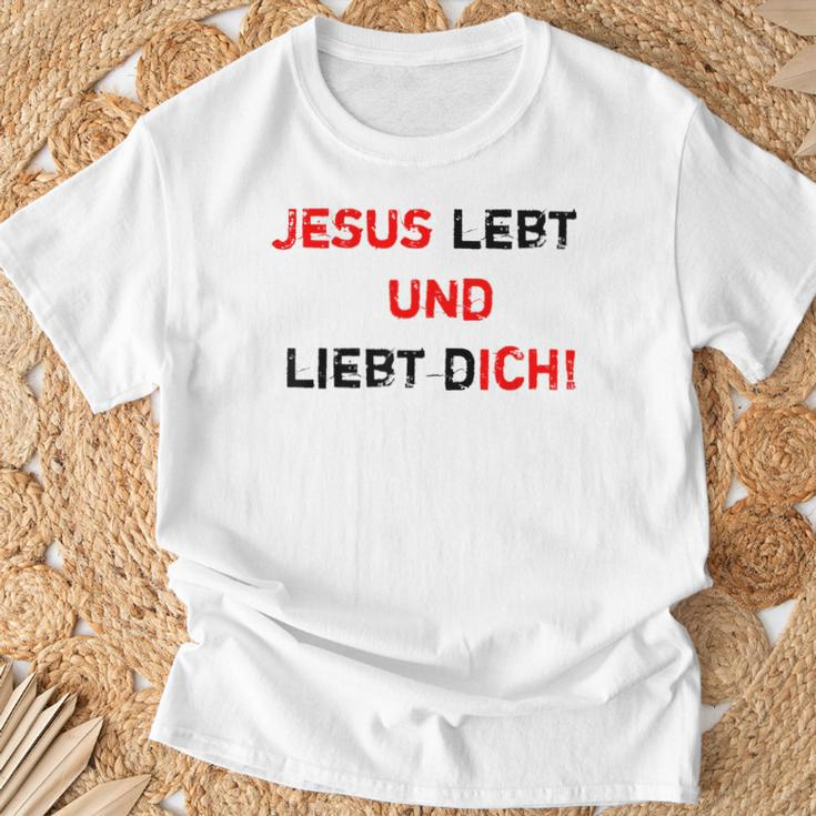 Jesus 4M3 Jesus Leben Und Liebe Dich Glaube Hope Love T-Shirt Geschenke für alte Männer