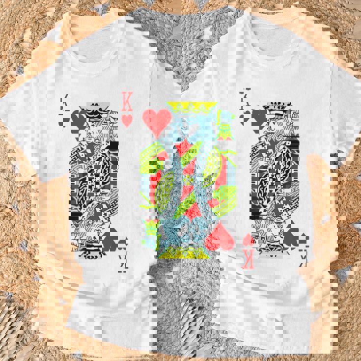 Jeu De Cartes De Poker En Forme De Cœur Roi Pour Déguisement De Carnaval T-Shirt Cadeaux pour les vieillards