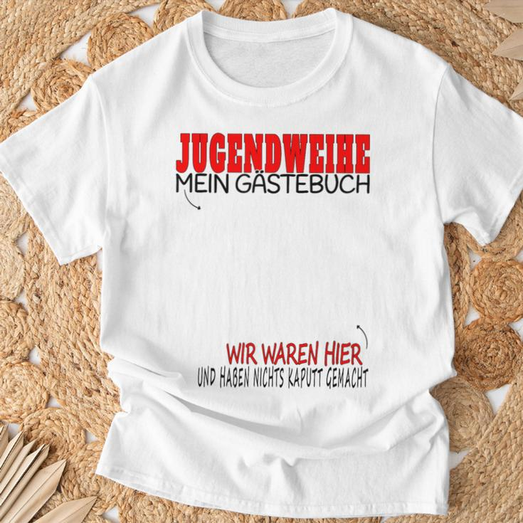 Jungen Mädchen Gästebuch Meine Jugendweihe 2023 T-Shirt Geschenke für alte Männer