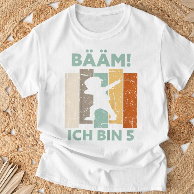 Kinder Bääm Ich Bin 5 Fünf Jahre Junge 5Th Birthday T-Shirt Geschenke für alte Männer