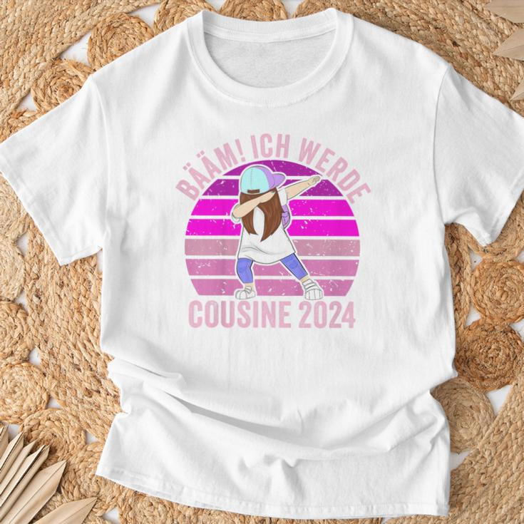 Kinder Bääm Ich Werde Cousin 2024 T-Shirt Geschenke für alte Männer