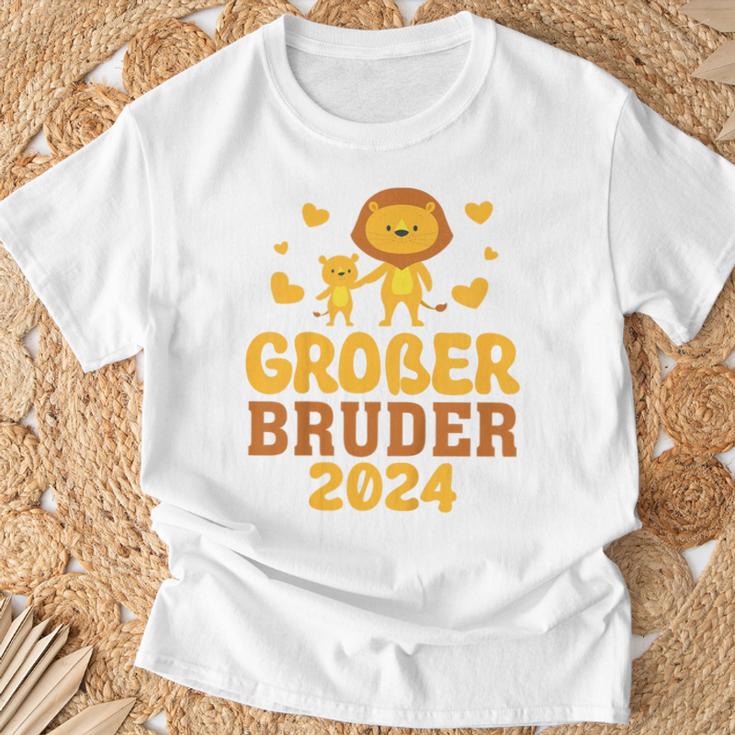 Kinder Ich Werde Ein Großer Bruder 2024 Lion Big Brother 2024 T-Shirt Geschenke für alte Männer