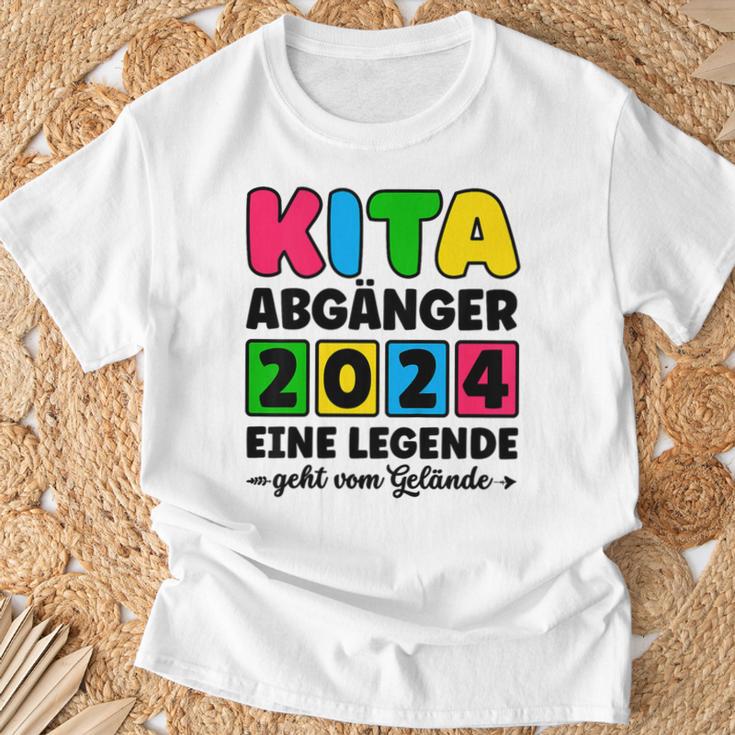 Kinder Kita Abgänger 2024 Schulkind Schule Letzter Tag Einschulung T-Shirt Geschenke für alte Männer