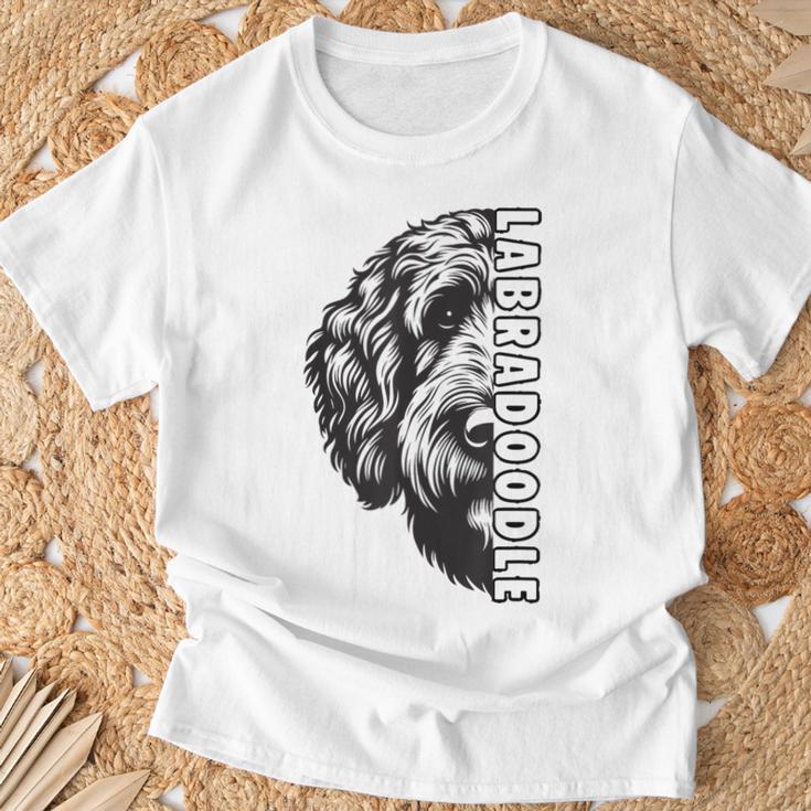 Labradoodle Hund Herrchen Frauchen Hunde T-Shirt Geschenke für alte Männer