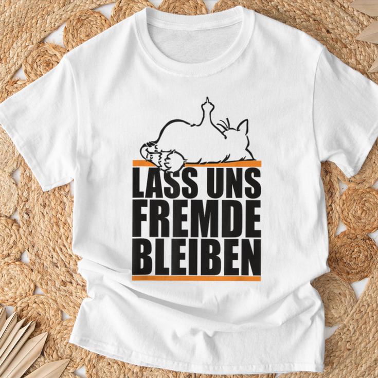 Lass Uns Fremde Bleiben Humour Ironie T-Shirt Geschenke für alte Männer