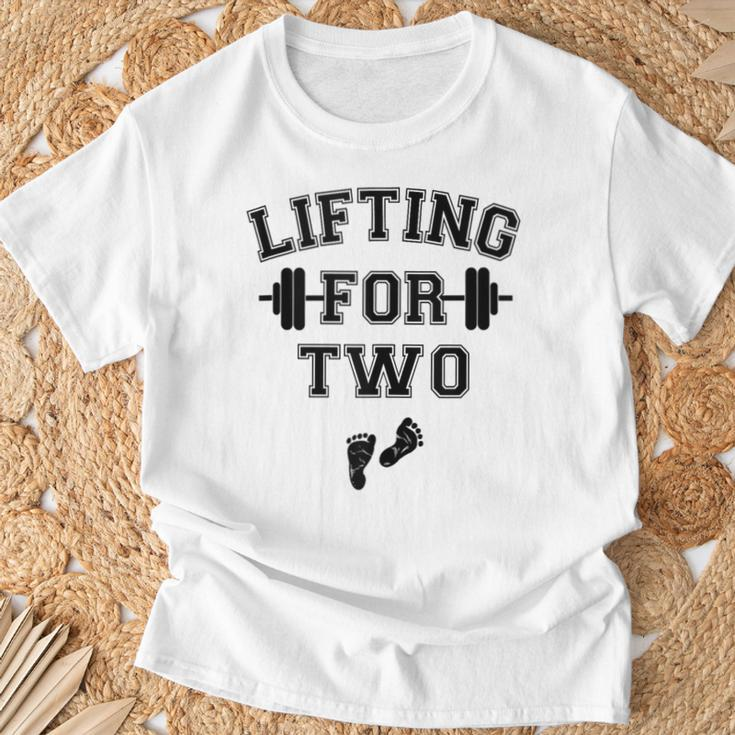 Lifting For Two Pregnancy Workout T-Shirt Gifts for Old Men