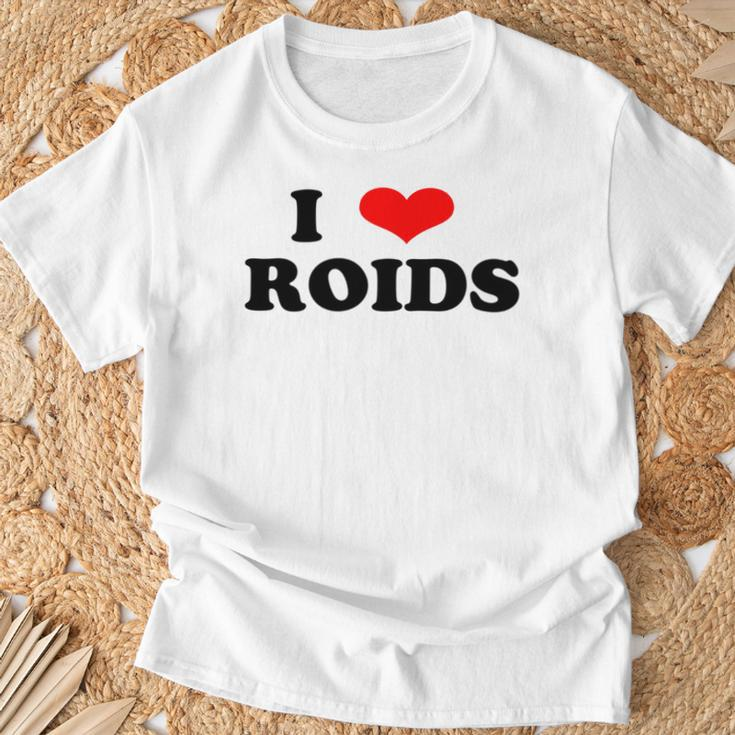 I Love Roids Steroide T-Shirt Geschenke für alte Männer