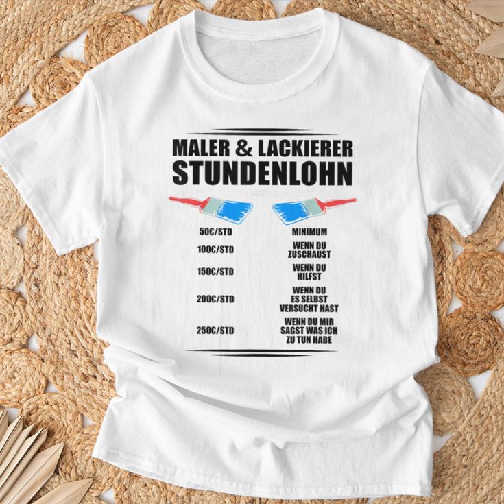 Maler Und Lackierer Stundenlohn T-Shirt Geschenke für alte Männer