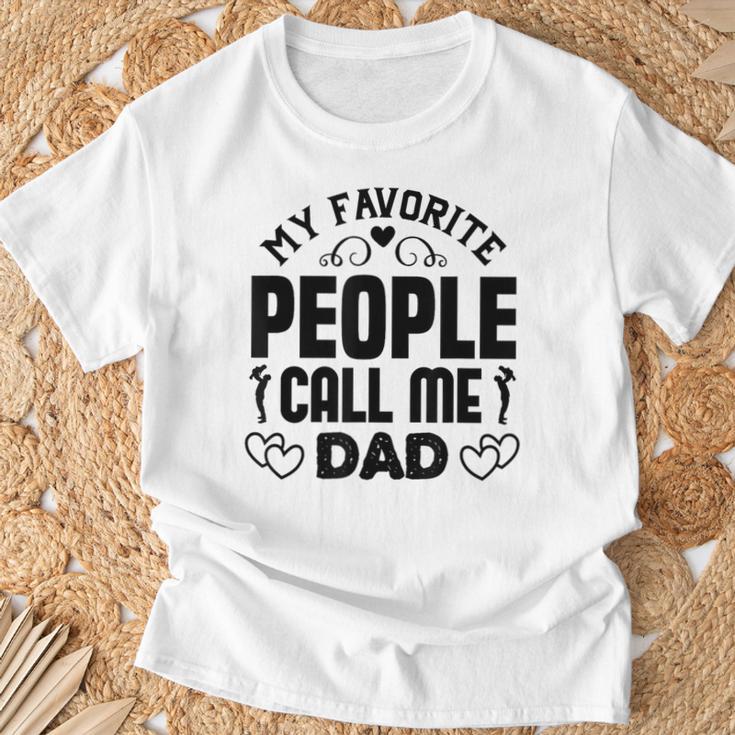 Meine Lieblingsmenschen Nennen Mich Papa Dad T-Shirt Geschenke für alte Männer