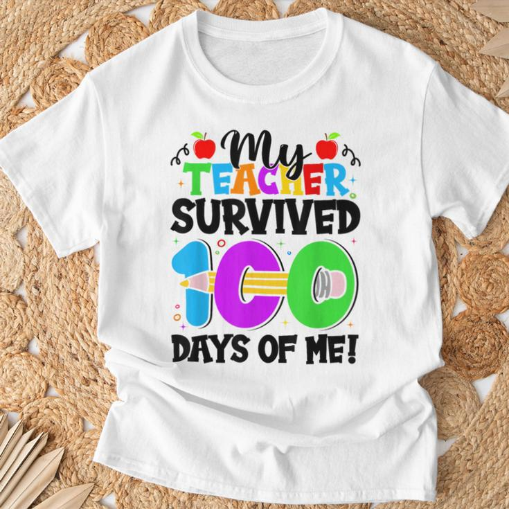 Meine Schüler Haben 100 Tage Meines 100 Schultages Überlebt T-Shirt Geschenke für alte Männer