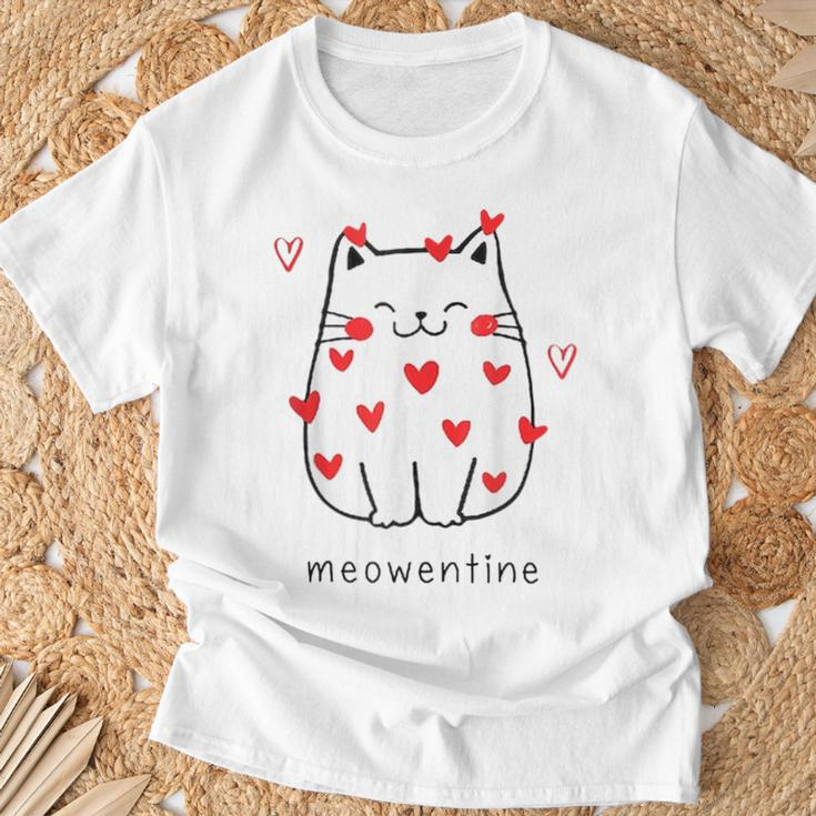 Meowentine Cute Cat Valentine Day 2023 Cute T-Shirt Gifts for Old Men