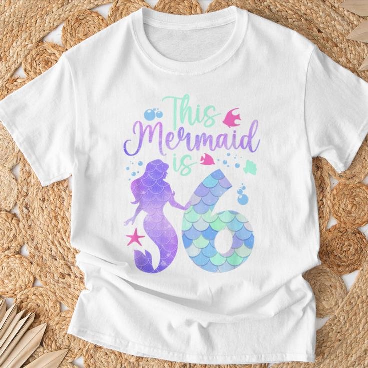 This Mermaid Is 6 Birthday Girls Mermaid T-Shirt Gifts for Old Men