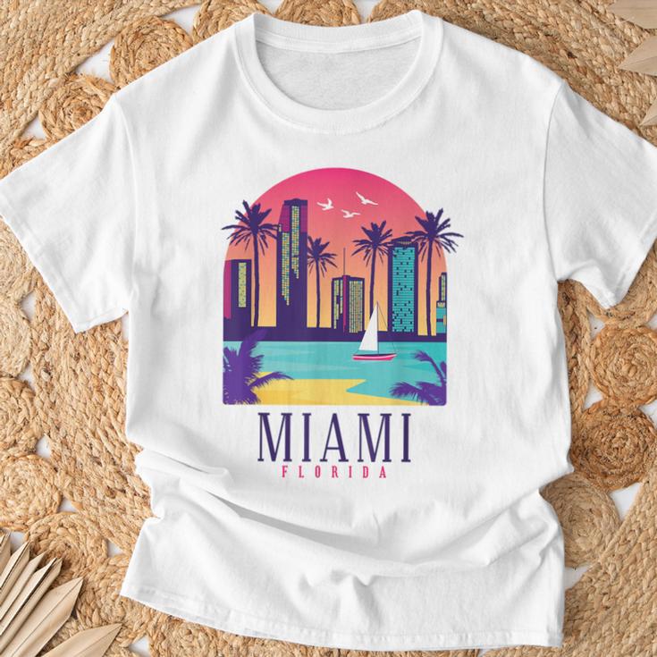 Miami Floridaintage Retro Usa America Souvenir T-Shirt Geschenke für alte Männer