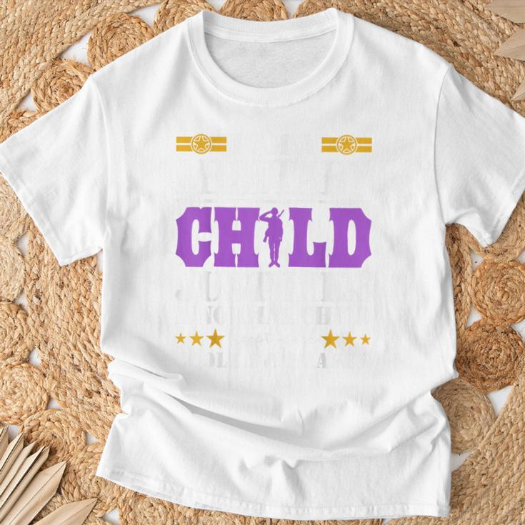I Am A Military Child Purple Up For Military Child Month T-Shirt Gifts for Old Men