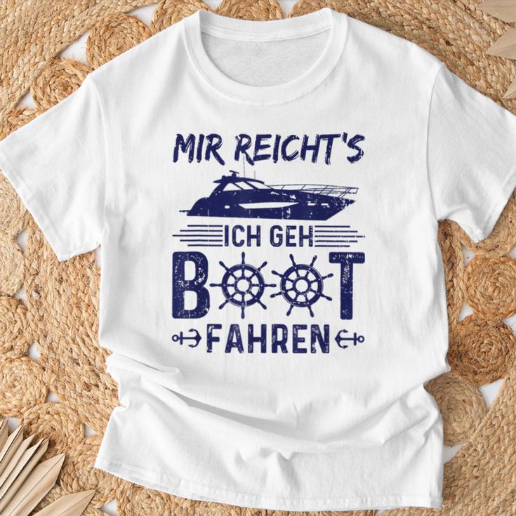 Mir Reicht's Ich Geh Boot Fahren Boaters Motorboat Gray T-Shirt Geschenke für alte Männer