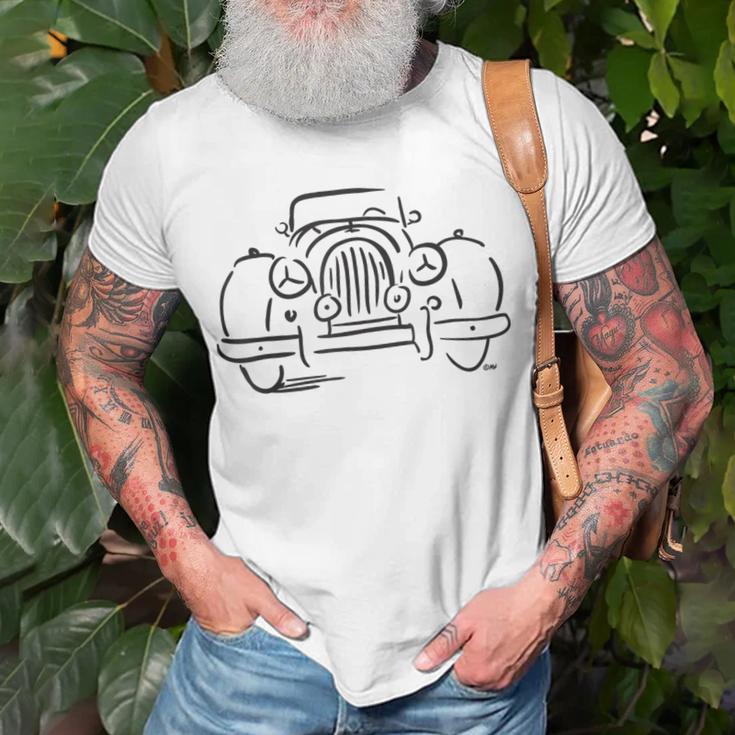 Morgan 4X4 44 Black British Car T-Shirt Gifts for Old Men