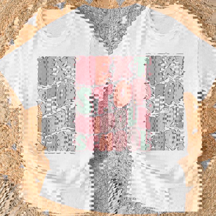 Next Stop Middle School Groovy Elementary School Graduation T-Shirt Gifts for Old Men