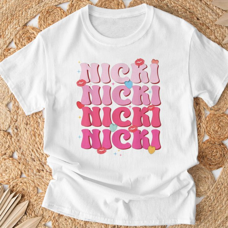 Nicki Personalized Name I Love Nicki Vintage T-Shirt Gifts for Old Men