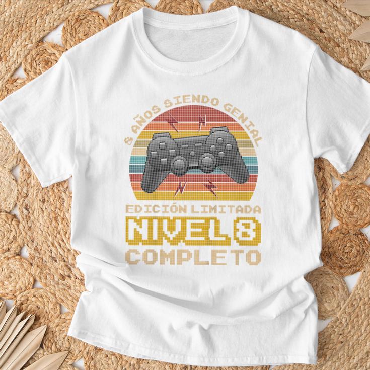 Niños Regalo De Cumpleaños 8 Años Gamer Nivel 8 Completo Camiseta unisex Regalos para ancianos