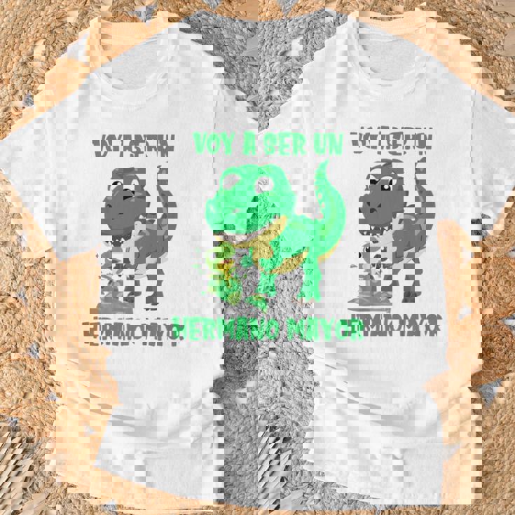 Niñosoy A Ser Un Hermano Mayor Dinosaurio Con Huevo Idea Dino Camiseta unisex Regalos para ancianos