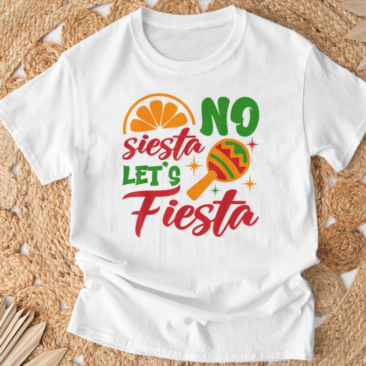 No Siesta Let's Celebrate Mexican Maracas Sombrero T-Shirt Geschenke für alte Männer