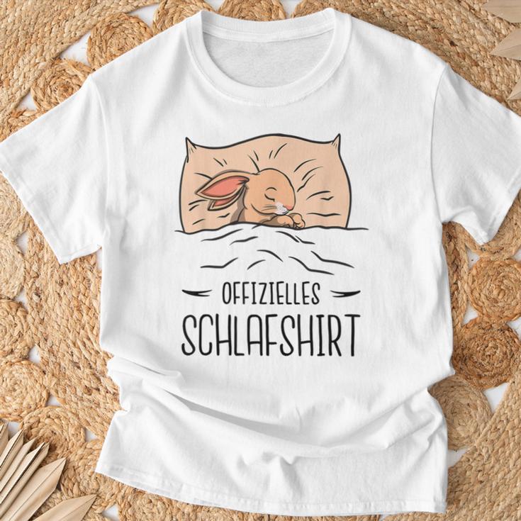 Offizielles Schlaf Süßer Hase Beim Schlafen T-Shirt Geschenke für alte Männer