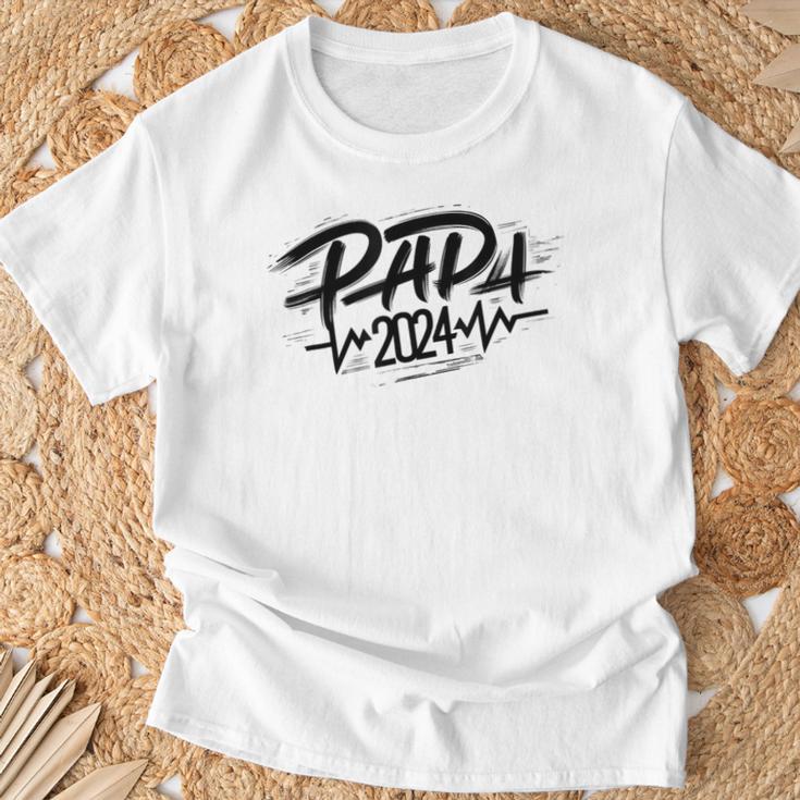 Papa Herzfrequenz Ekg 2024 Unique For Dads T-Shirt Geschenke für alte Männer