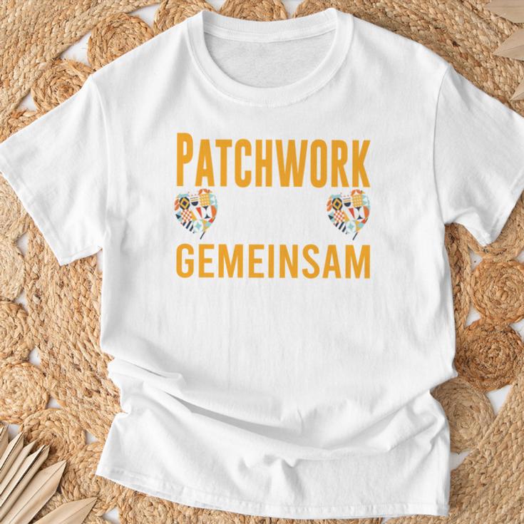 Patchwork Papa Gemeinsam Sind Wir Stark Bonus Papa Spruch T-Shirt Geschenke für alte Männer