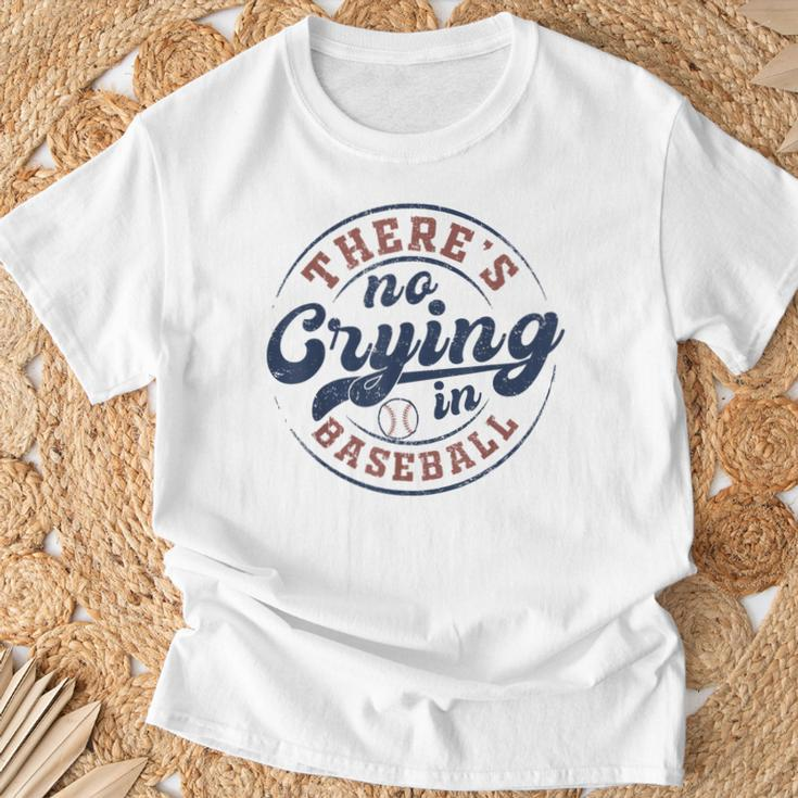 There Is No Crying In Baseball Game Day Baseball T-Shirt Gifts for Old Men