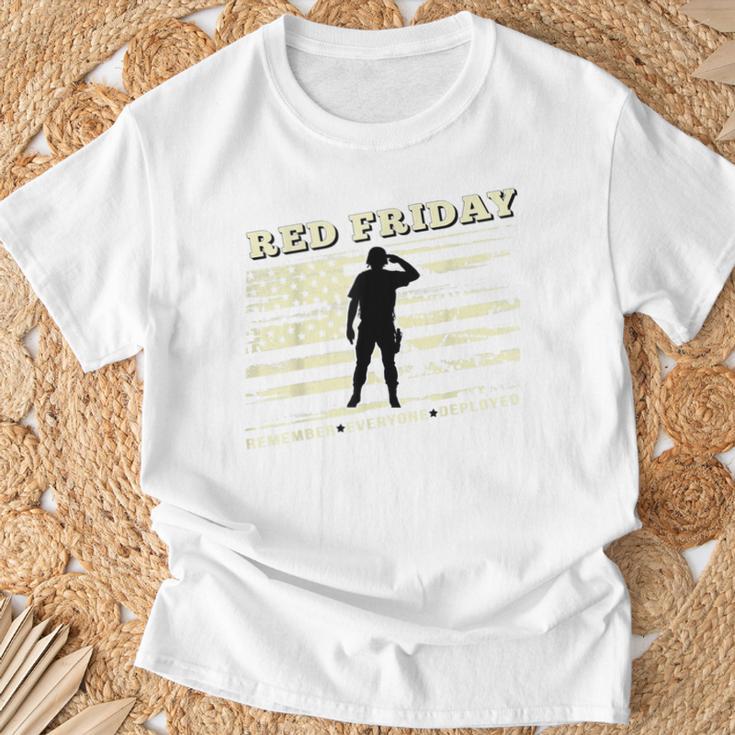 Remember Everyone Deployed Veteran T-Shirt Gifts for Old Men