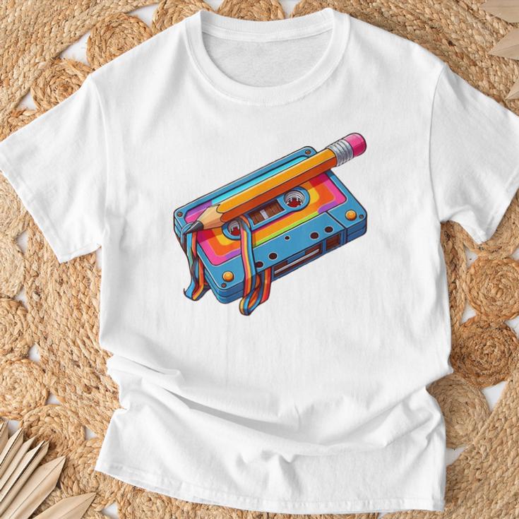 Retro 80Er 90Er Jahre Party Verkleidung Kassette T-Shirt Geschenke für alte Männer