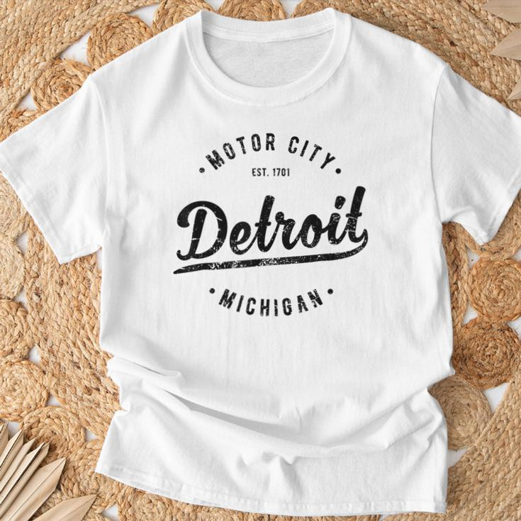 Retro Vintage Detroit Mi Souvenir Motor City Classic Detroit T-Shirt Geschenke für alte Männer
