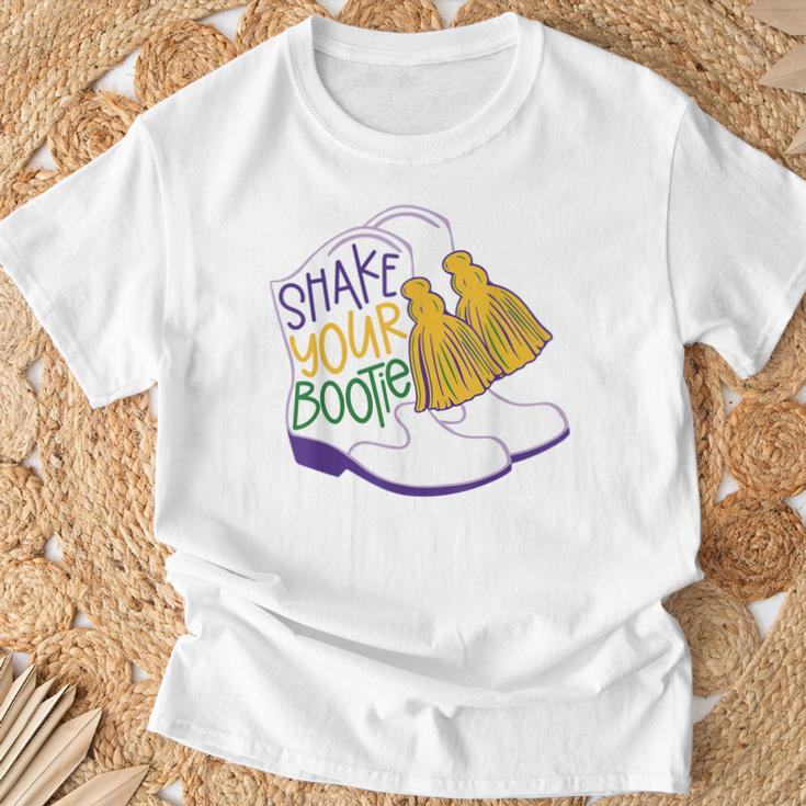 Shake Your Bootie Mardi Gras Bead Boot Carnival Celebration T-Shirt Gifts for Old Men