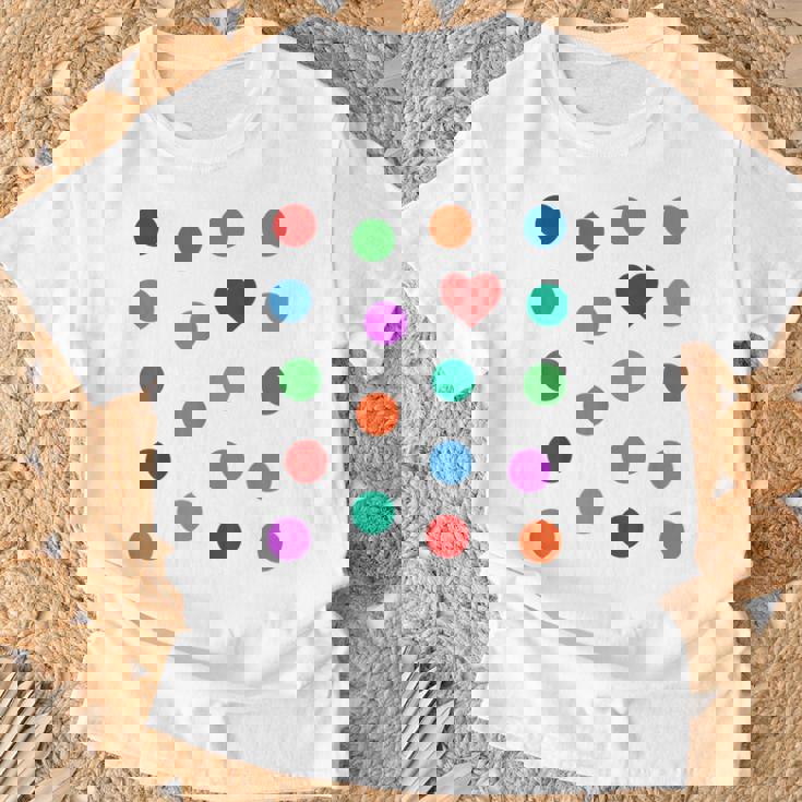 Spotty Dots Spots & Heart Yellow Men Women Children Spot T-Shirt Gifts for Old Men