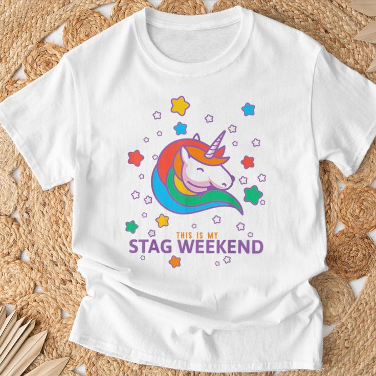 Stag Weekend Unicorn Matching Set 1 Of 2 Groom T-Shirt Gifts for Old Men