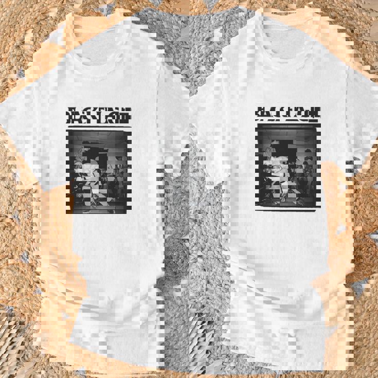 Retro Tee T Shirt Punk Femme T-Shirt Black Flag Punk Rock, Tee