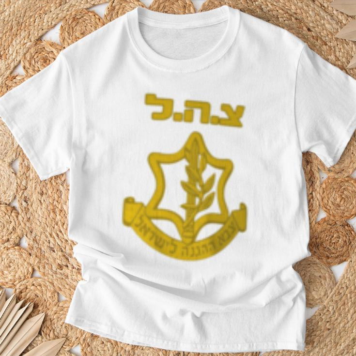 Tzahal Israel Defense Forces Idf Israeli Military Army T-Shirt Gifts for Old Men