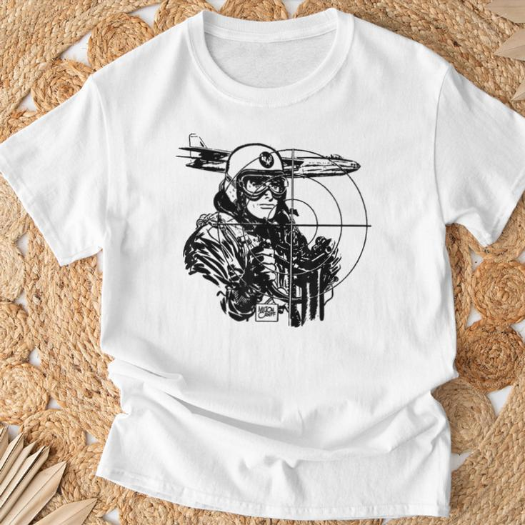 Usa Ww2 Vintage Wwii Military Pilot -World War 2 Bomber T-Shirt Gifts for Old Men