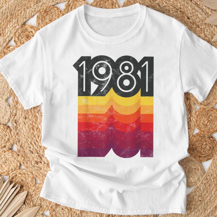 Vintage 80S Style 1981 T-Shirt Geschenke für alte Männer