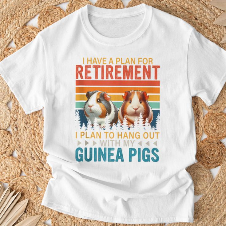 Vintage Plan For Retirement To Hang Out With Guinea Pigs T-Shirt Gifts for Old Men
