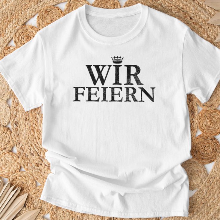 Wir Feiern Krone Jga Stag Night Team T-Shirt Geschenke für alte Männer