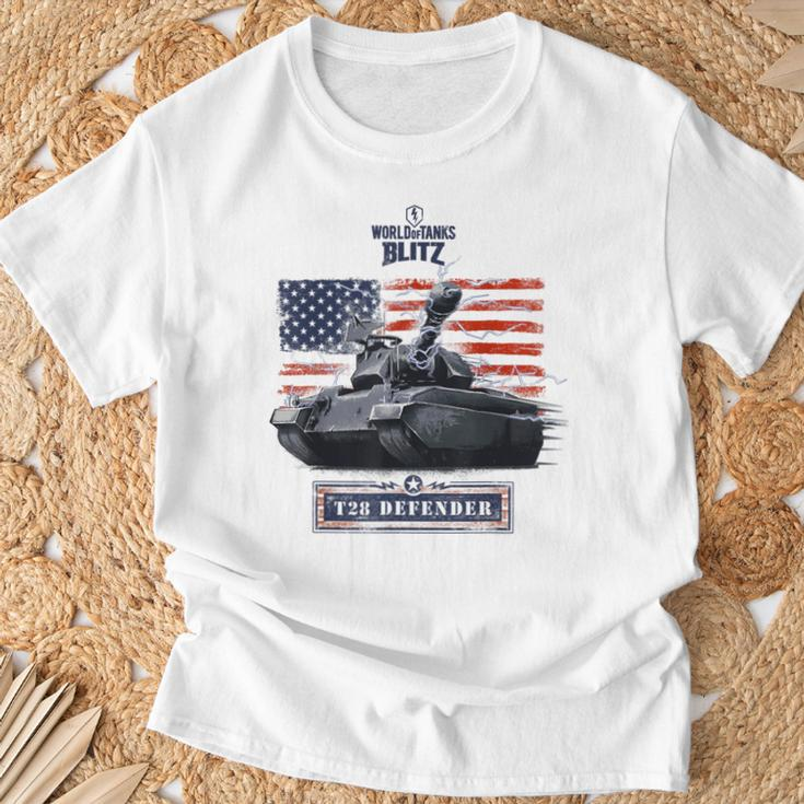 World Of Tanks Blitz T28 Defender T-Shirt Geschenke für alte Männer