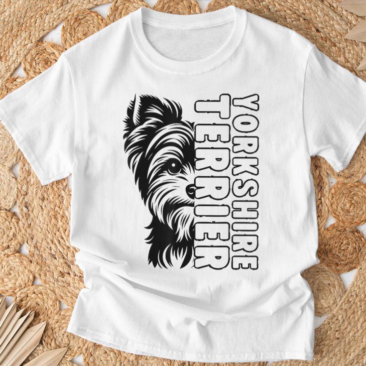 Yorkshire Terrier Hund Herrchen Frauchen Hunde T-Shirt Geschenke für alte Männer