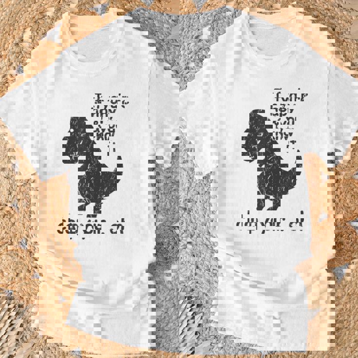 If You're Happy And You Know It Clap Your Oh Trex T-Shirt Gifts for Old Men